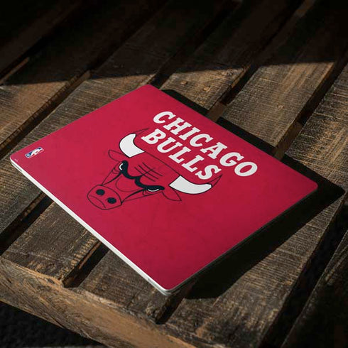 NBA Chicago Bulls Red Distressed Surface Laptop 2 Skin